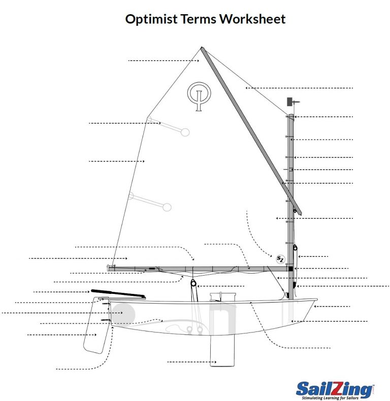 opti sailboat drawing