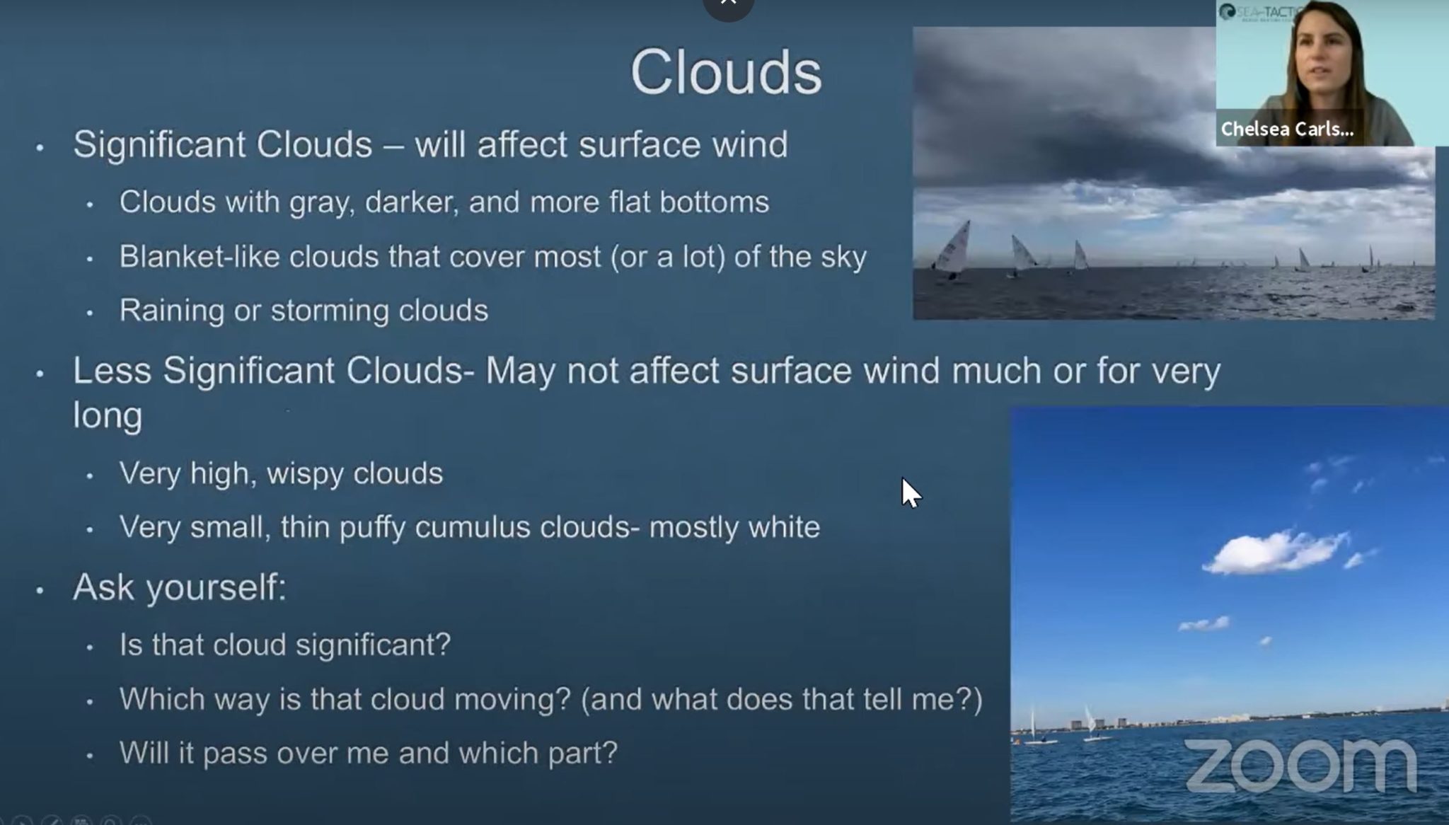 cloud significance for racing